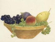 Joseph E.Southall Study of a Bowl of Fruit oil painting on canvas